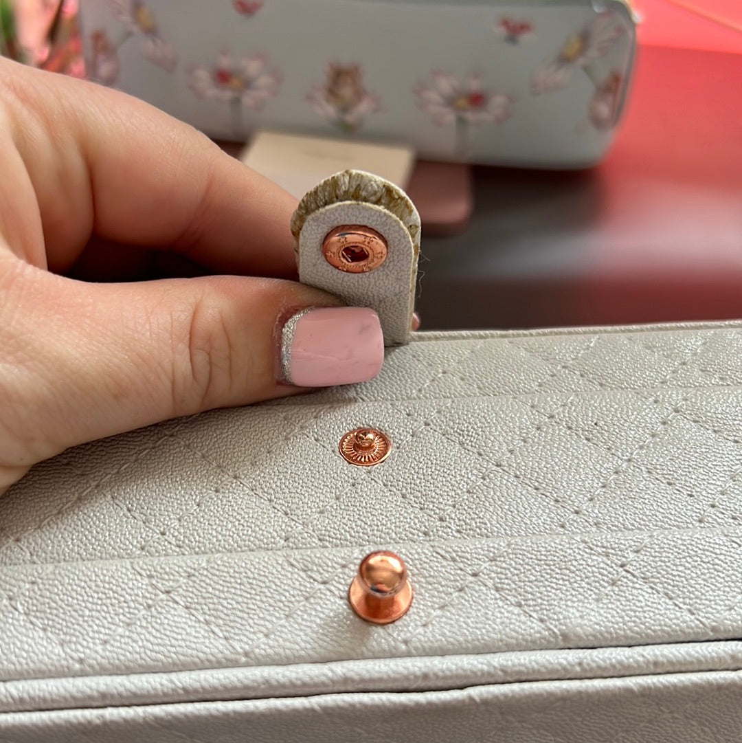Genuine Pandora Promo Quilted Grey Jewellery Travel Box Case