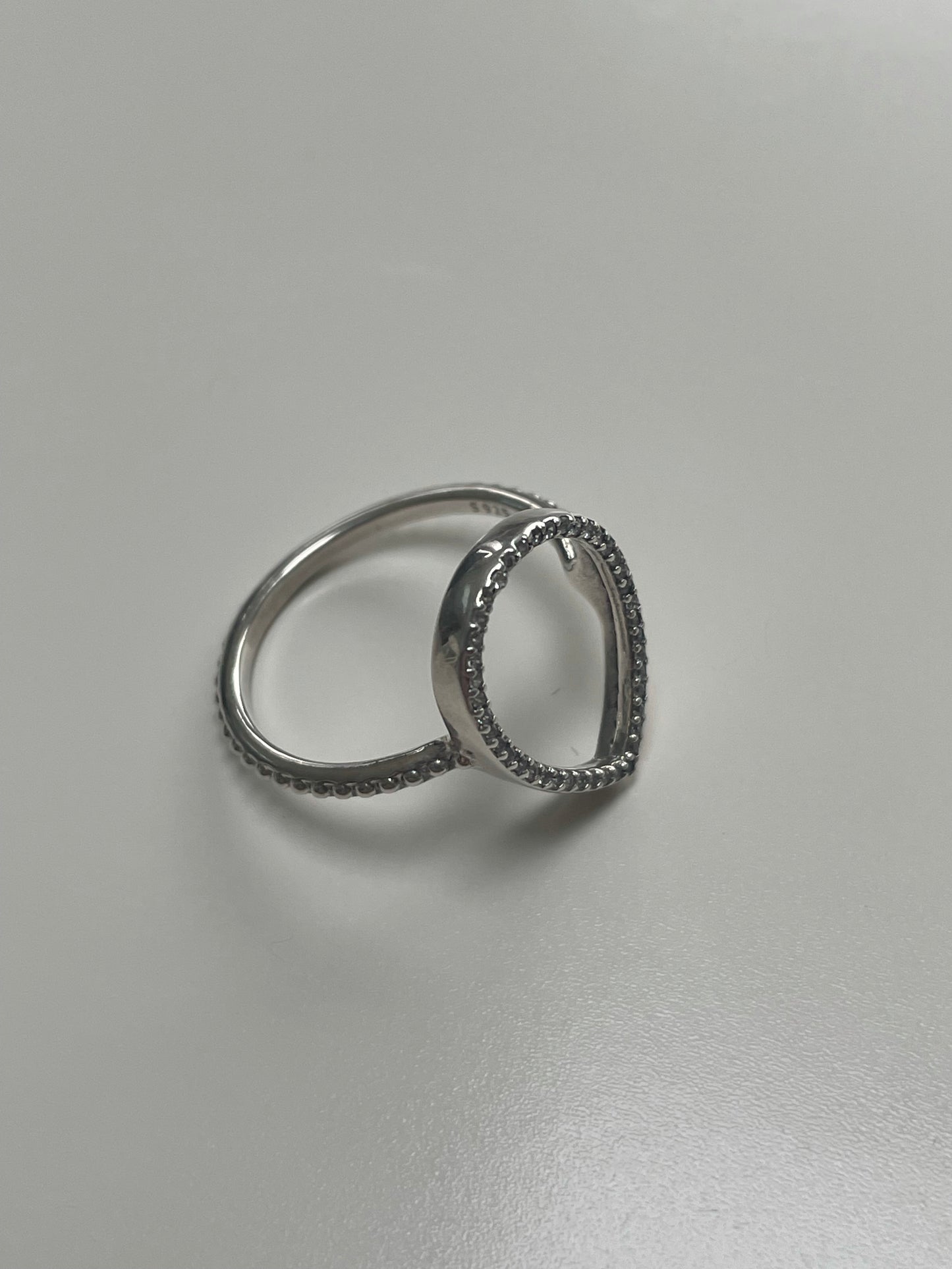 Genuine Pandora Teardrop Open Pave Ring