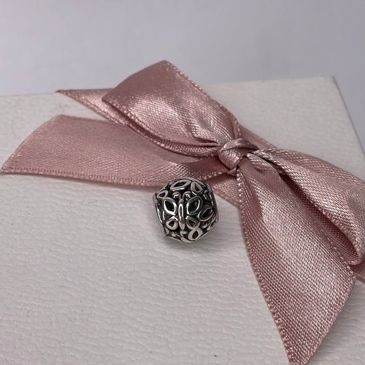 Genuine Pandora Butterfly Retired Open work Charm Ball