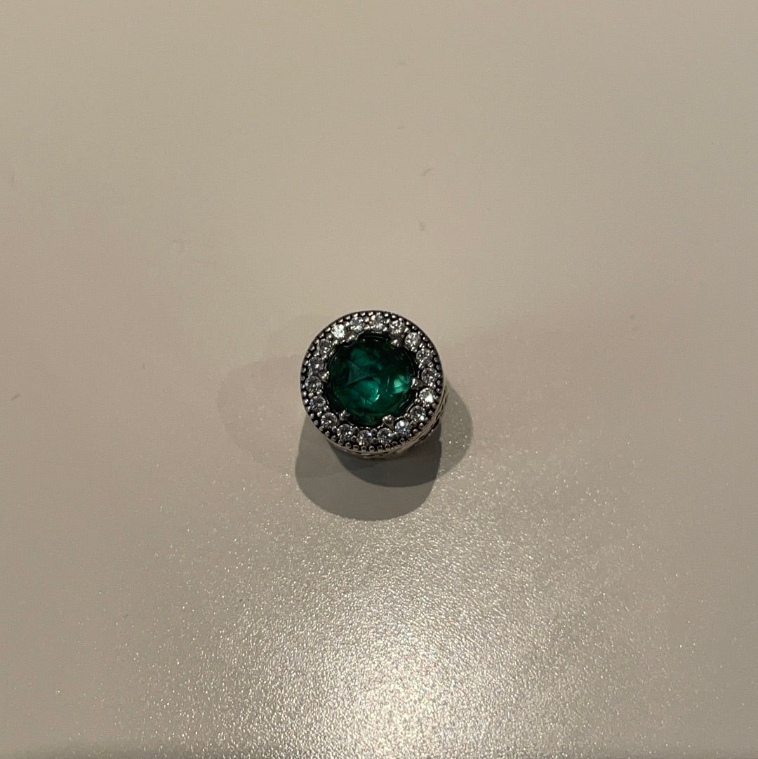 Genuine Pandora Essence Optimism Pave Green Stone
