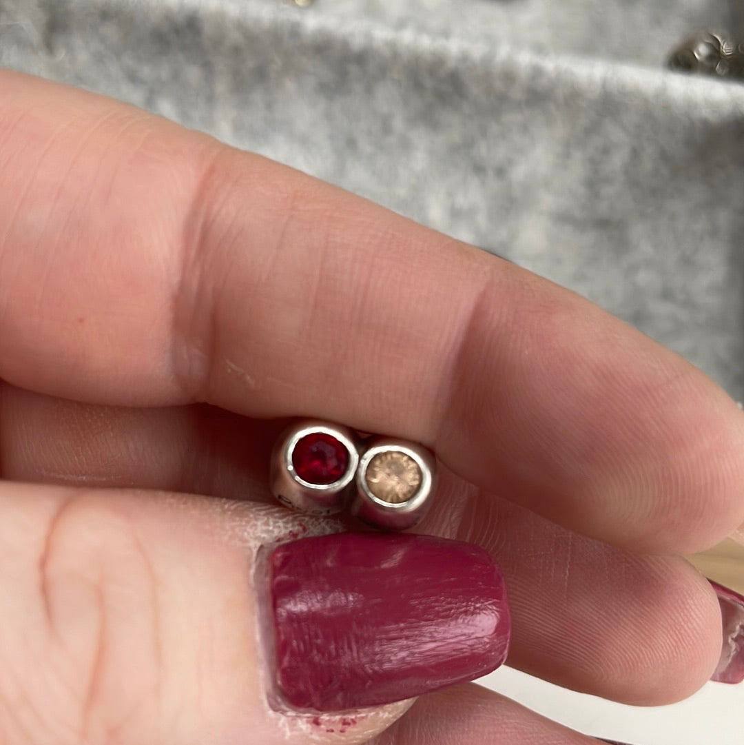 Genuine Chamilia Wine Charm With CZ on the top
