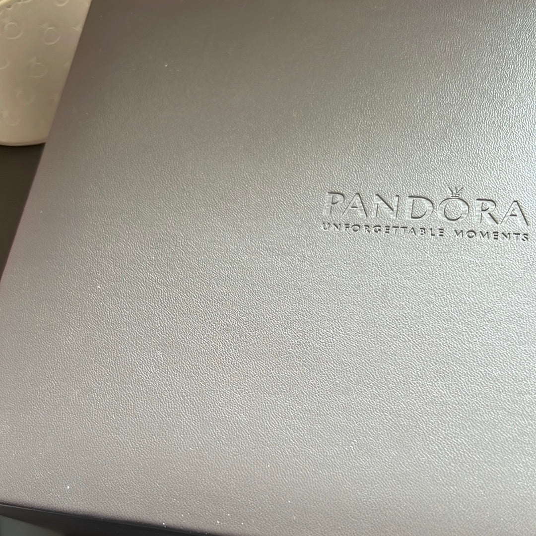 Genuine Pandora Jewellery Box Mink Grey With 2 Layers