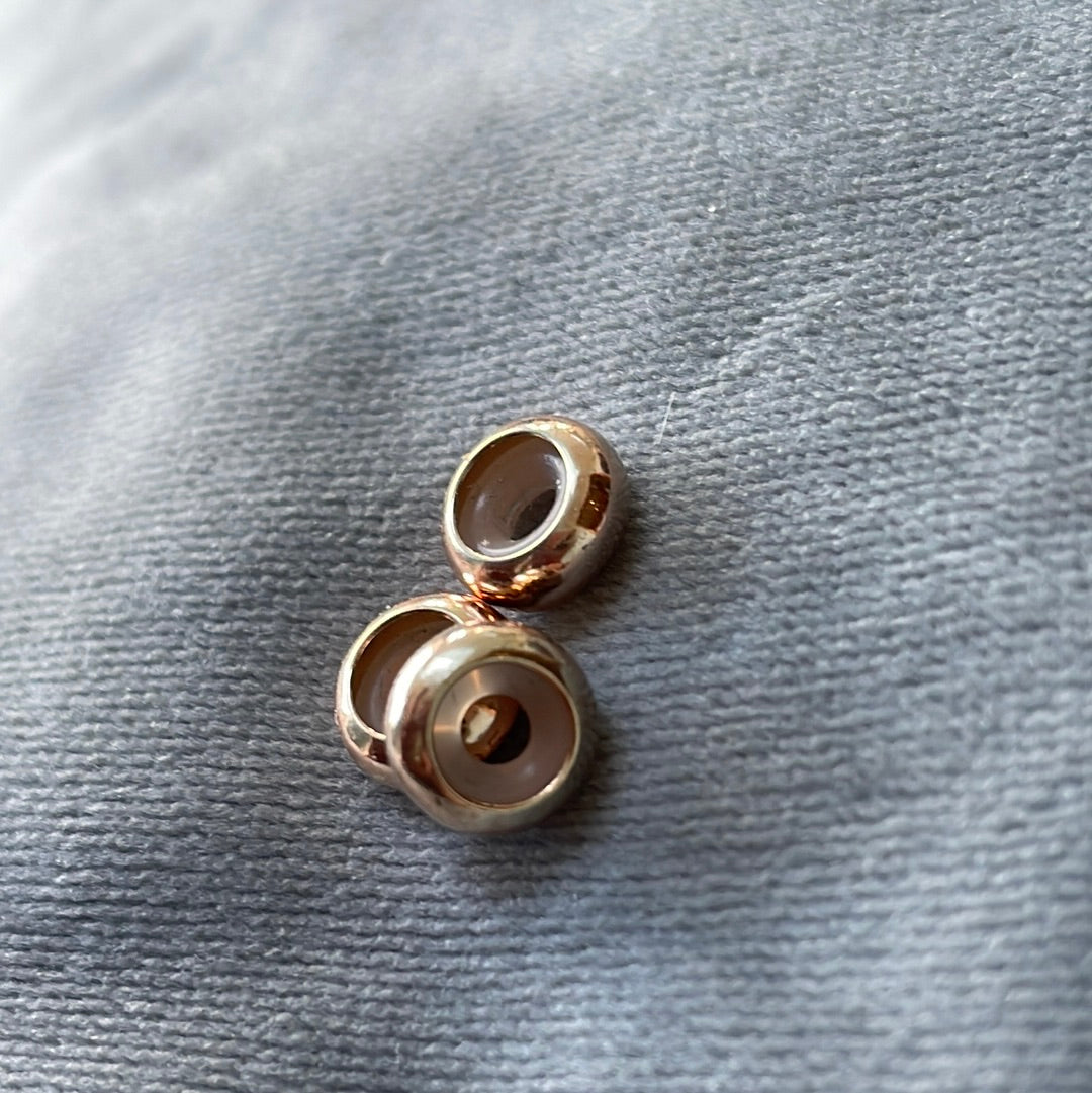 Rose Gold and Silicone Moments Stoppers X2 Perfect for Bangles