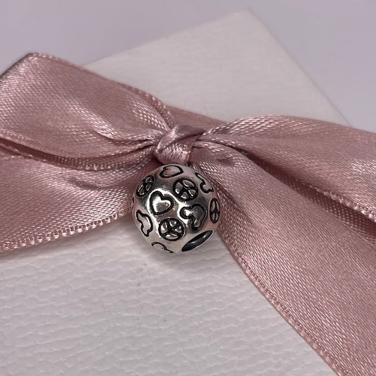 Genuine Chamilia Disney Mickey Mouse Enamel Peace and Love Charm