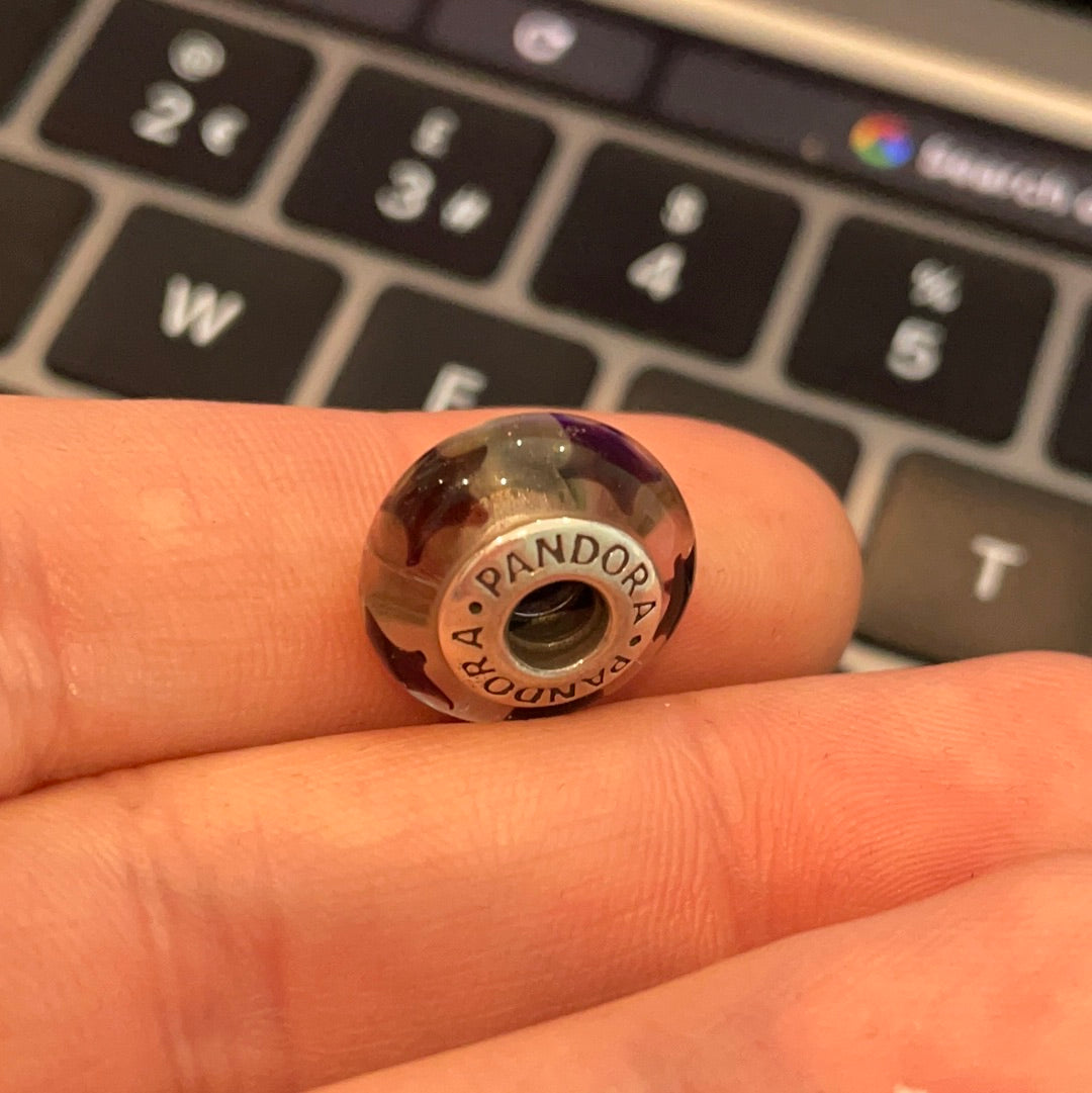 Genuine Pandora Brown Star Murano Charm