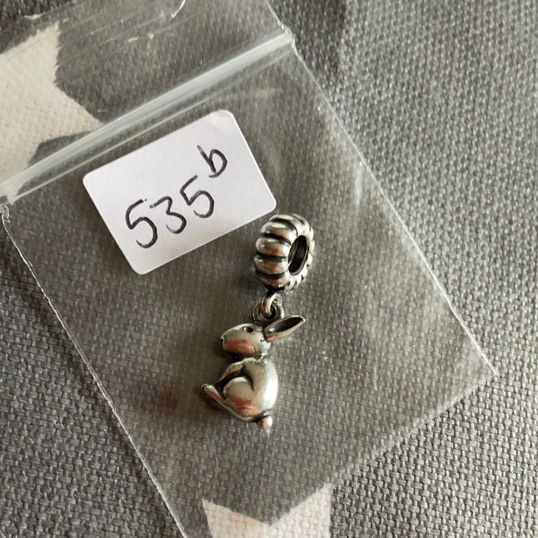 Genuine Pandora Bunny Rabbit Dangle Charm RARE Zodiac