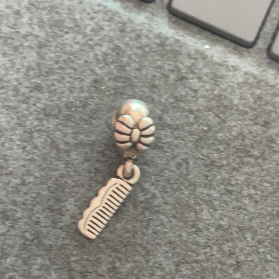 Genuine Pandora Hairdresser/ Comb Charm Dangle