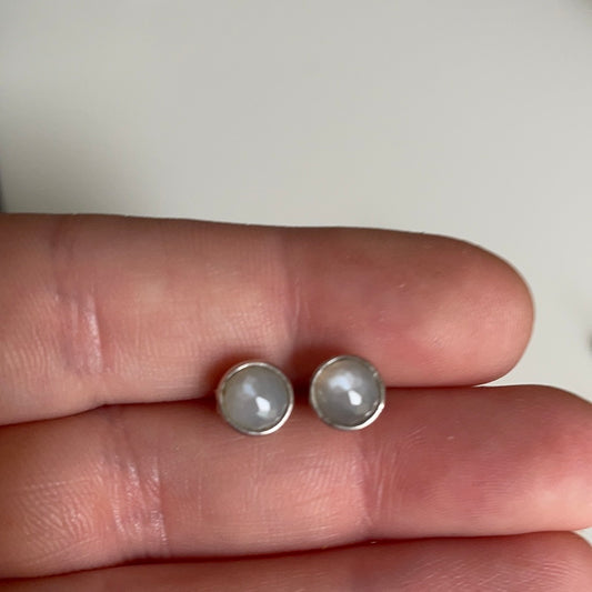 Genuine Pandora Light Grey Birthstone Earrings Studs.