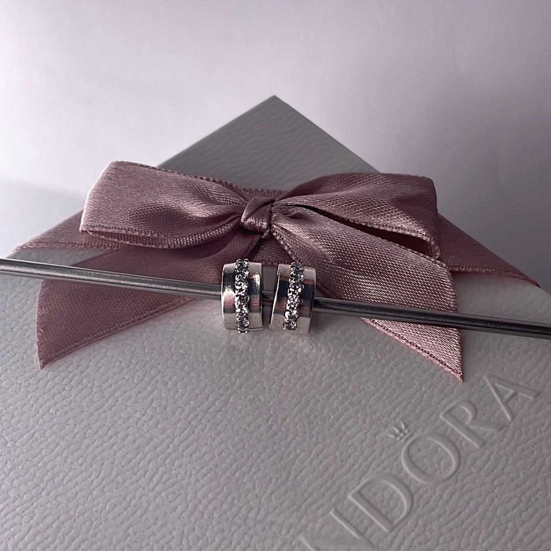 Genuine Pandora Pave Cz Colour Choice Line Clip