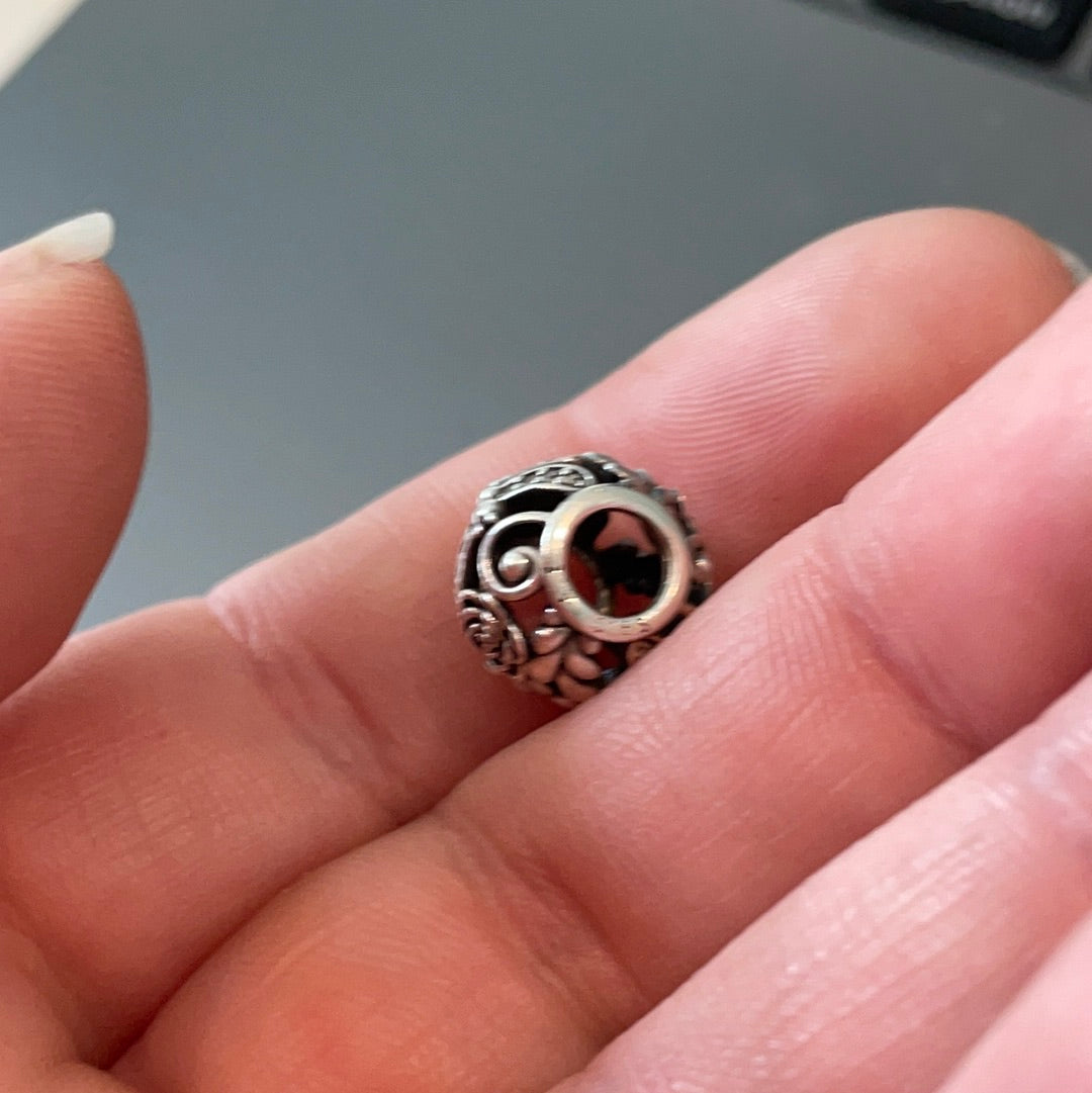 Genuine Pandora Openwork Pave Dragonfly and Flowers Ball