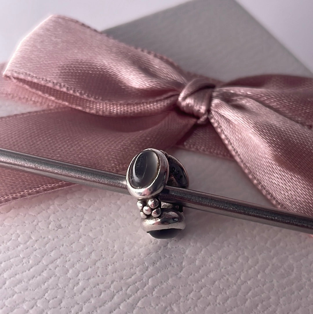 Genuine Pandora Pale Grey Moonstone Spacer RARE HTF