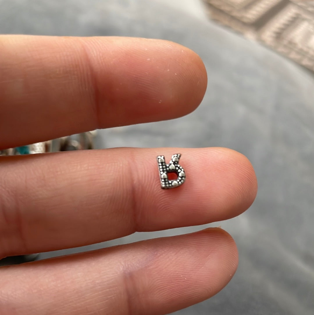 Genuine Pandora R Initial Letter With Hearts Petite Charm