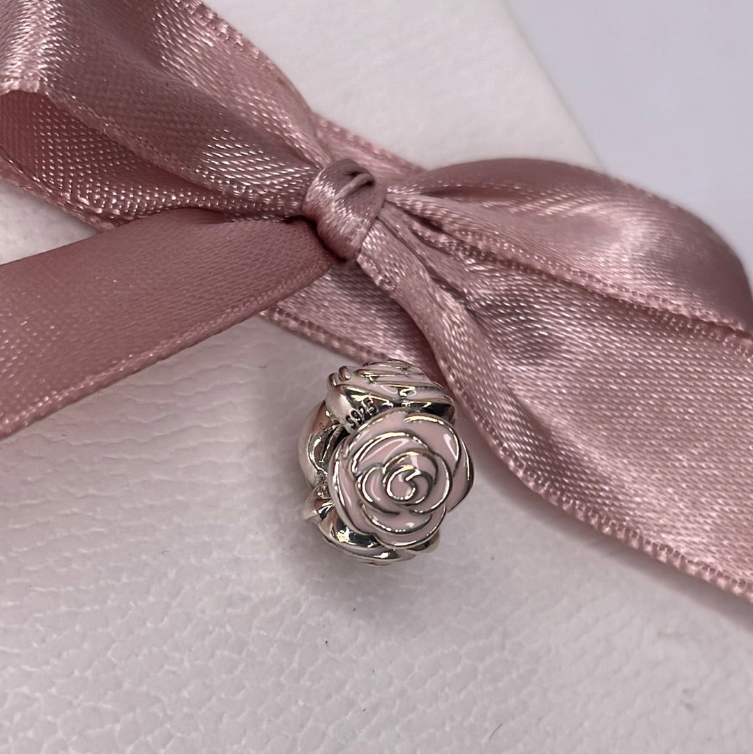 Genuine Pandora Rose Enamel Heavy Retired Charm