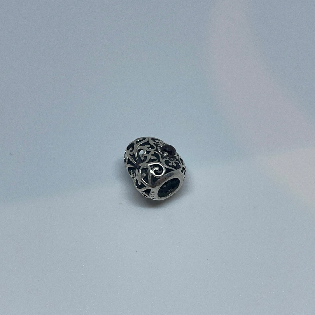 Genuine Pandora Red Heart Birthstone Garnet January/ July Birthstone