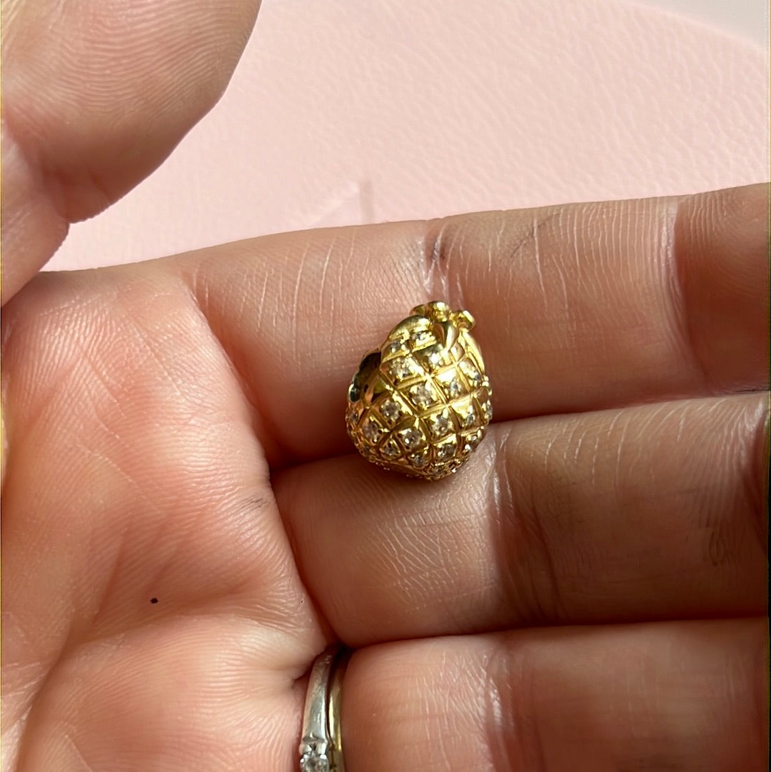 Genuine Pandora Shine Gold Pineapple Fruit Fertility Charm