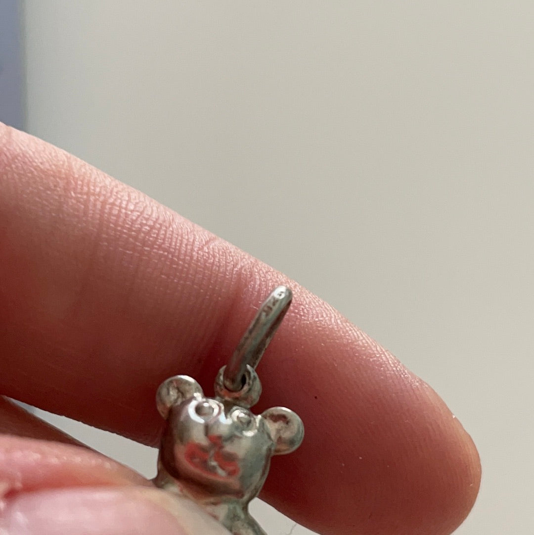 Unbranded Sterling Silver Little Bear Dangle Pendant