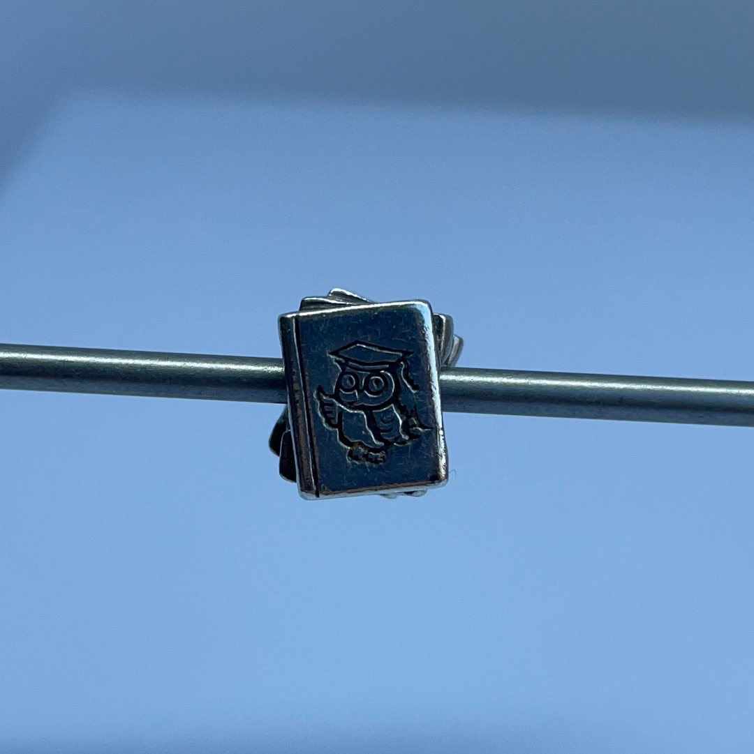 Genuine Pandora Textbook Book Owl School Learning Graduation Degree Charm