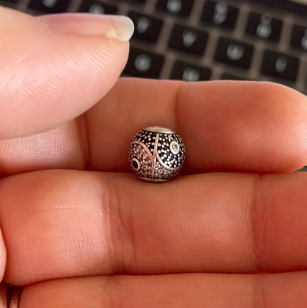 Genuine Pandora Essence Charm Balance Yin and Yang Pave Sparkle
