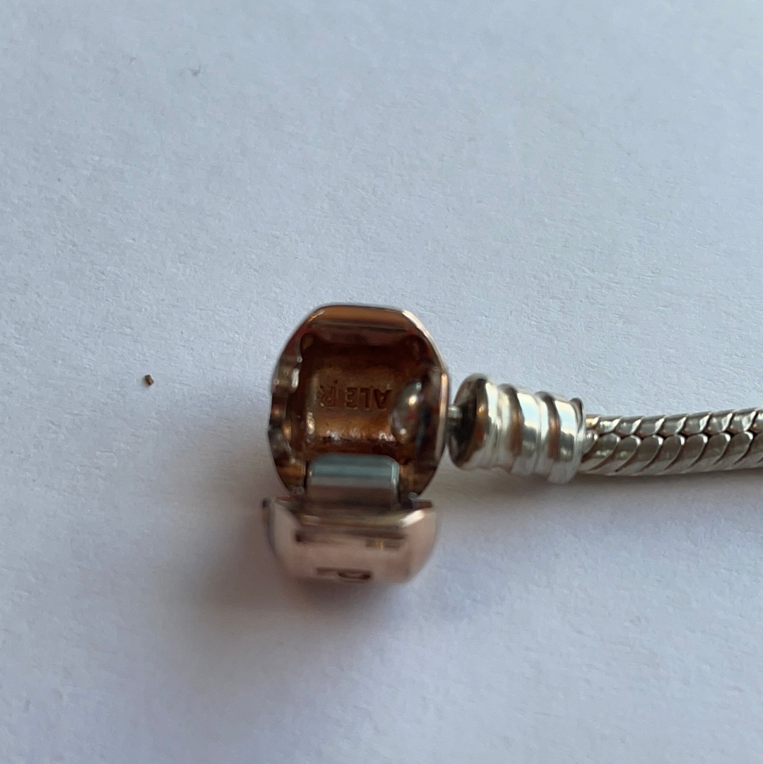 Genuine Pandora Rose Gold Clasp Snake Chain Bracelet Sizes