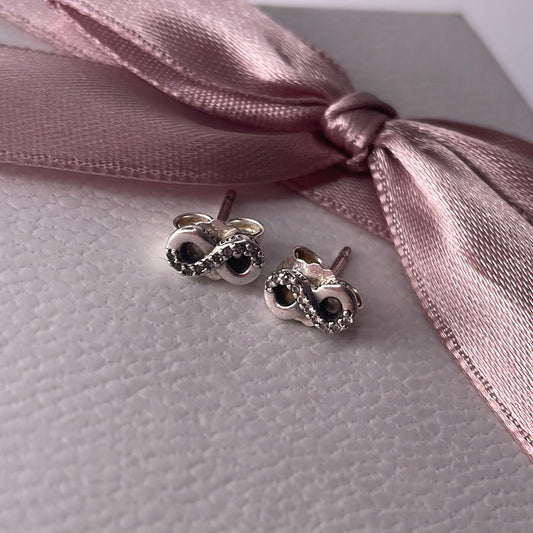 Genuine Pandora Infinity Pave Small Earrings