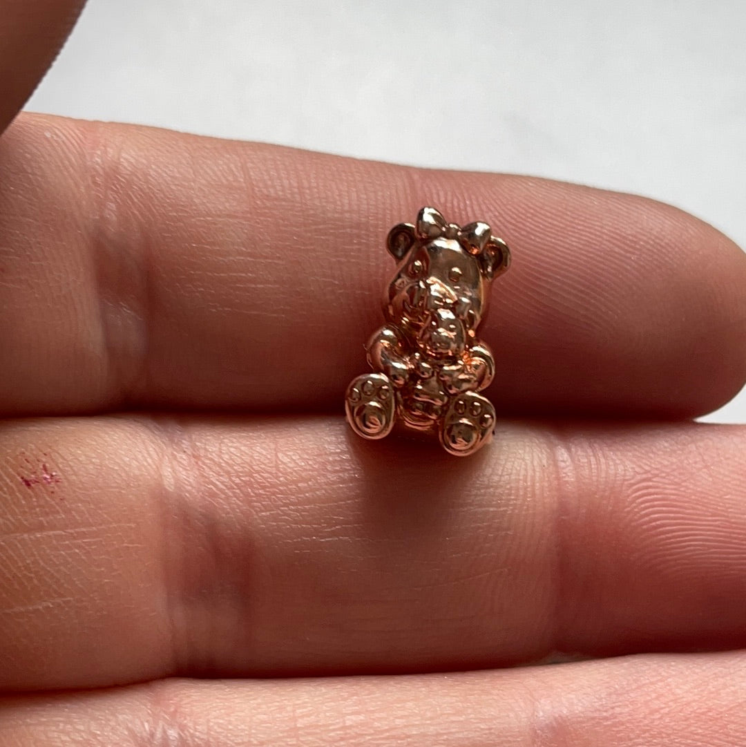 Genuine Pandora Rose Gold Dora Bear With Baby Bear Charm