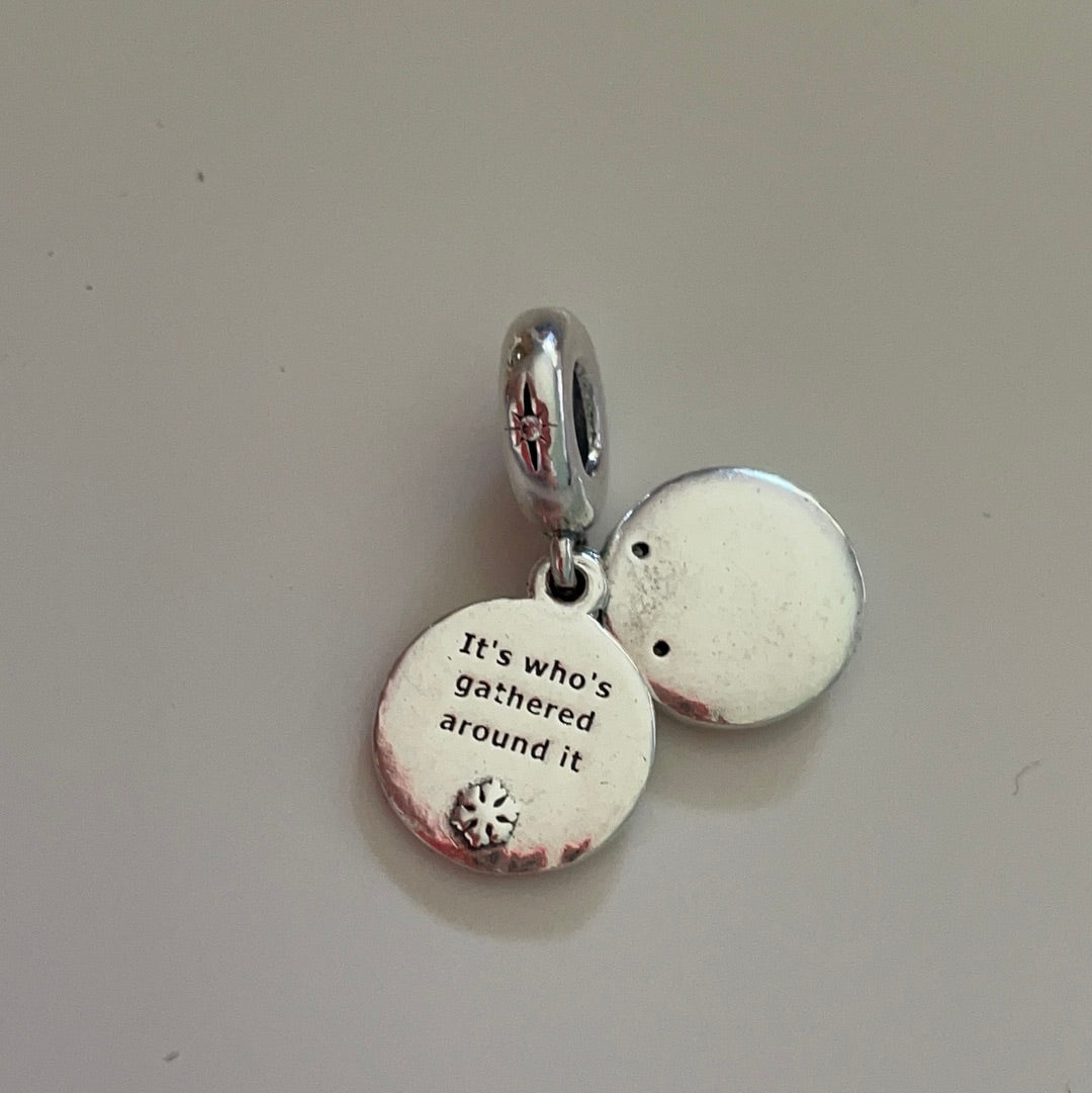 Genuine Pandora Christmas Enamel Scene Dangle Reindeer and Snowman