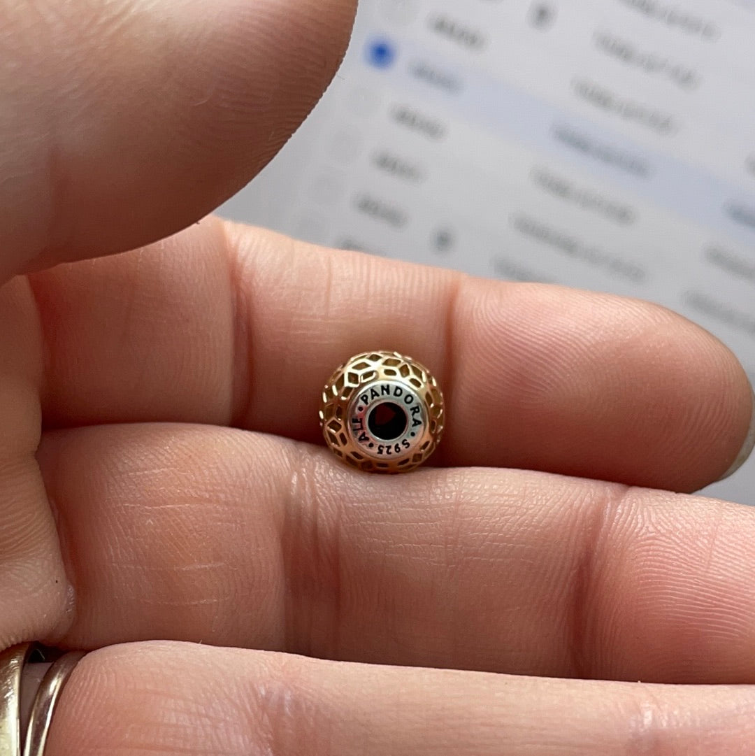 Genuine Pandora Essence 14ct Gold Openwork Intuition Charm