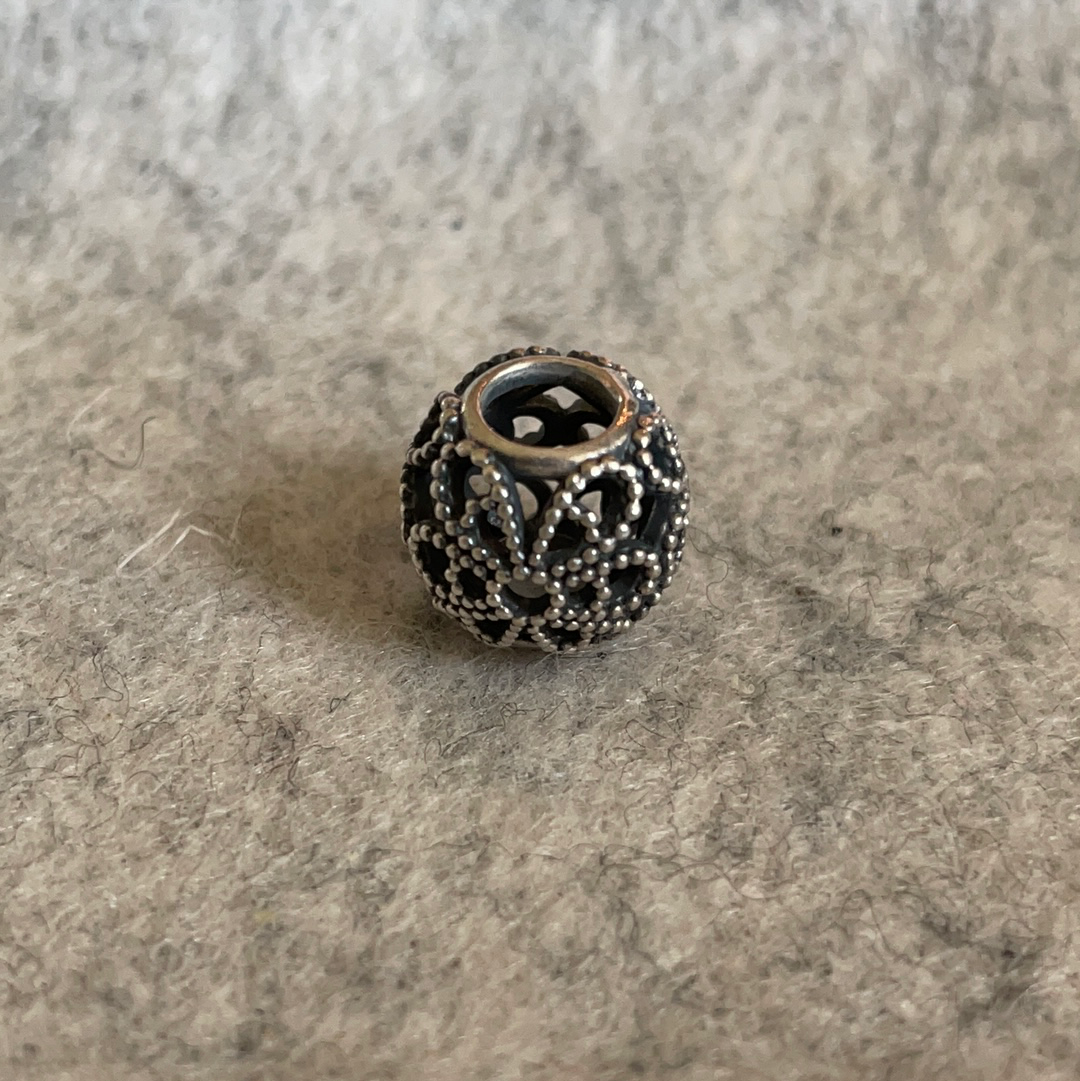 Genuine Pandora Beaded Flower Openwork Charm