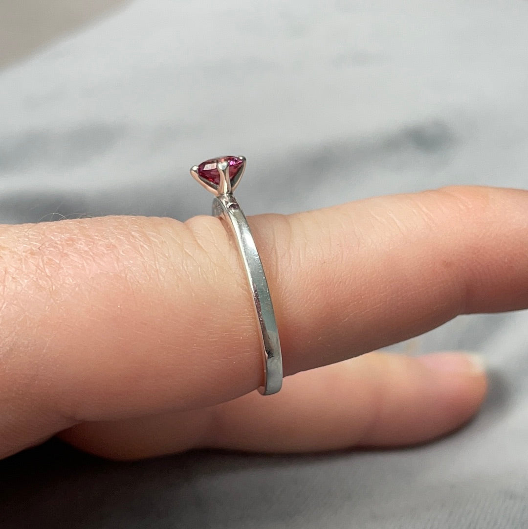 Genuine Pandora Ring Size ... You & Me' Pink Stone Valentine's Day Ring Love Heart