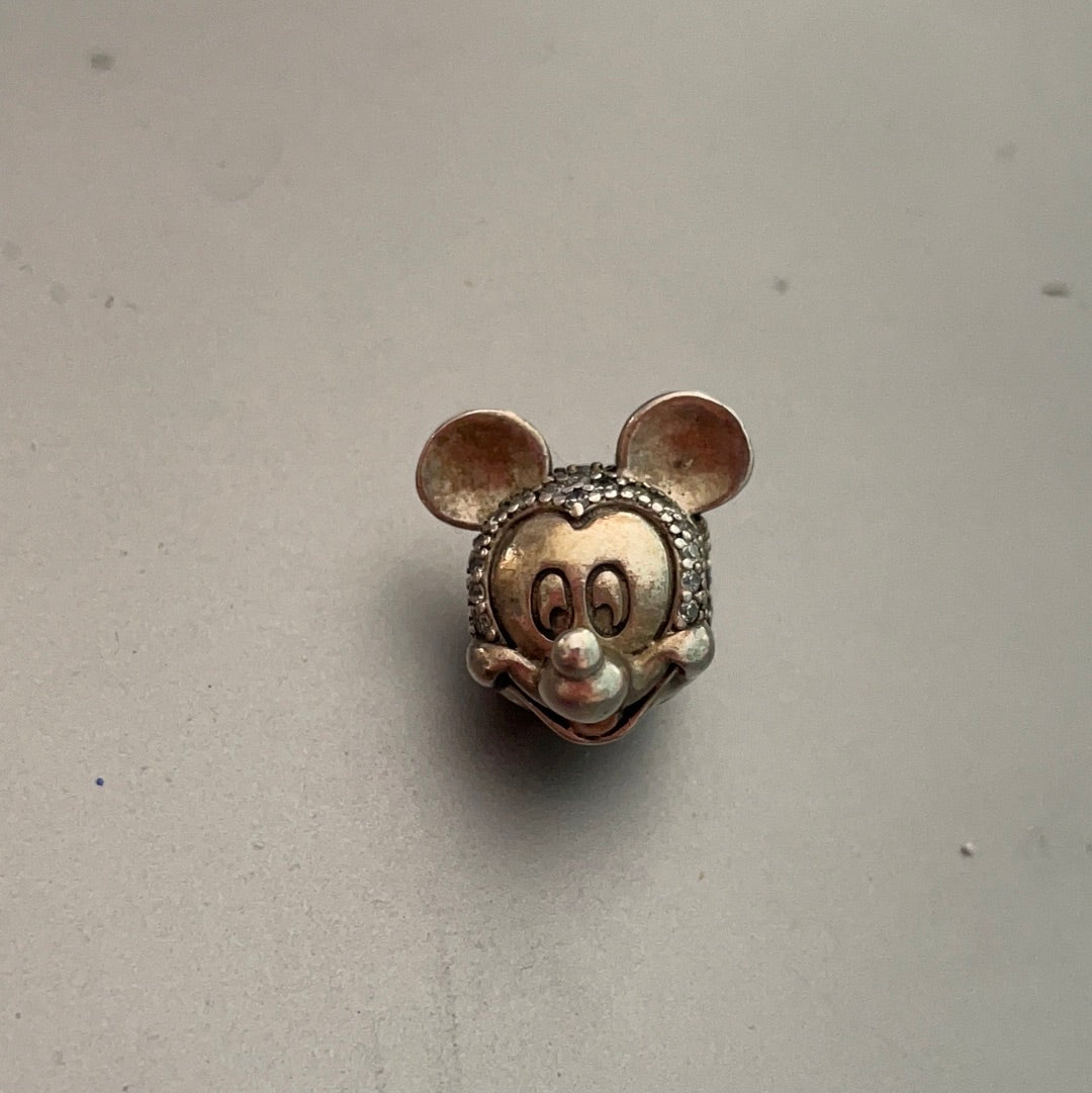 Genuine Pandora Disney Mickey Mouse Limited Edition 2015 Pave Charm Clip