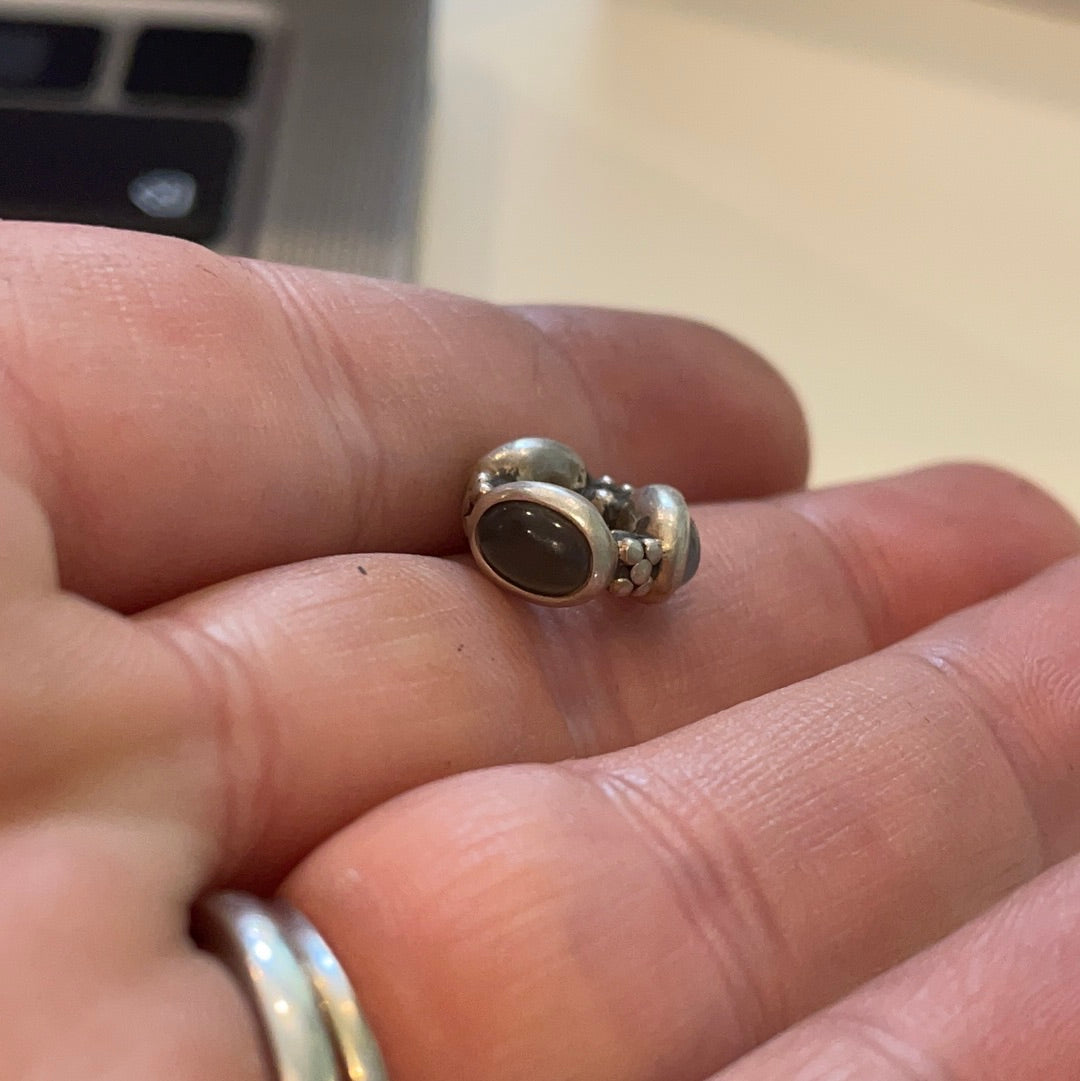 Genuine Pandora Pale Grey Moonstone Spacer RARE HTF