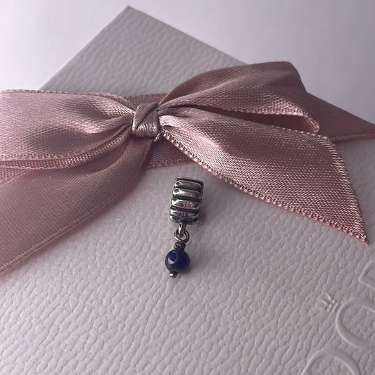 Genuine Pandora Blue September Stone Gem Dangle Birthstone Charm