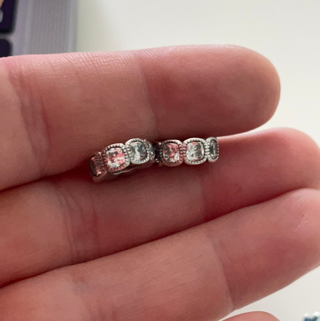 Genuine Pandora Clear Alluring Cushion Pave Spacers