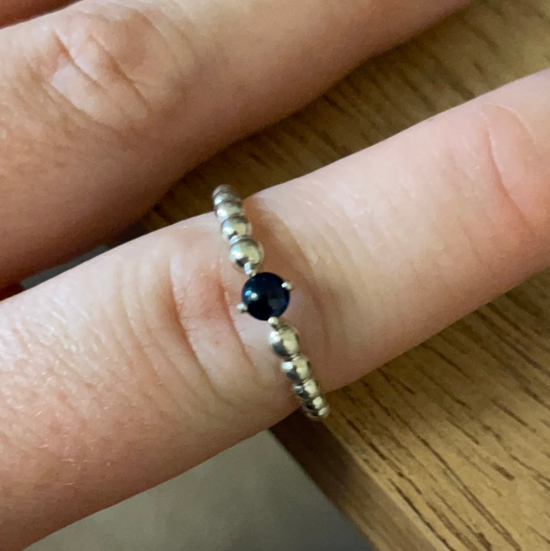 Genuine Pandora New Style Blue Navy September Birthstone Ring 60
