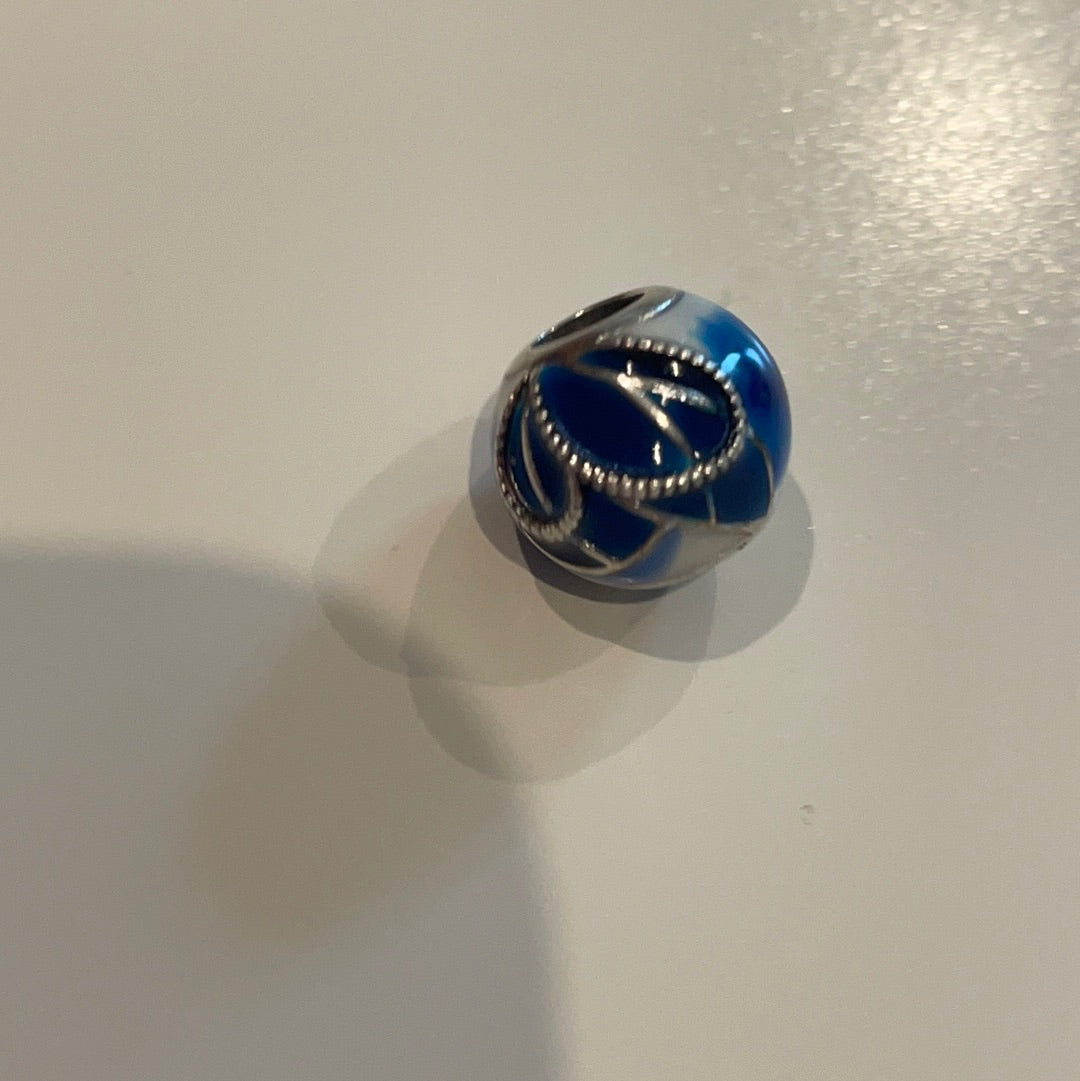 Genuine Pandora Blue Enamel Butterfly Wing Charm