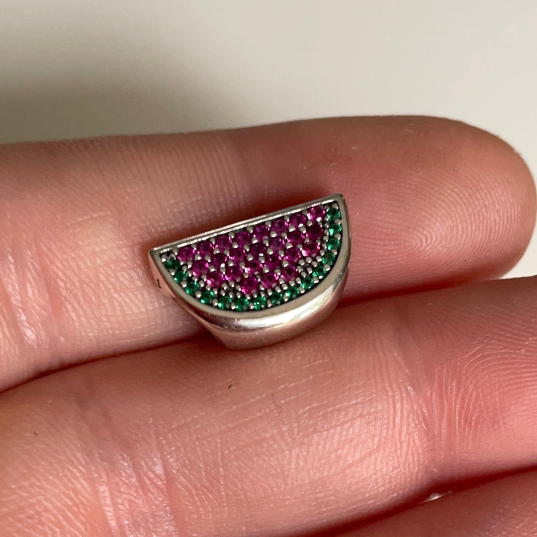 Genuine Pandora Pave Watermelon Fruit Charm HTF