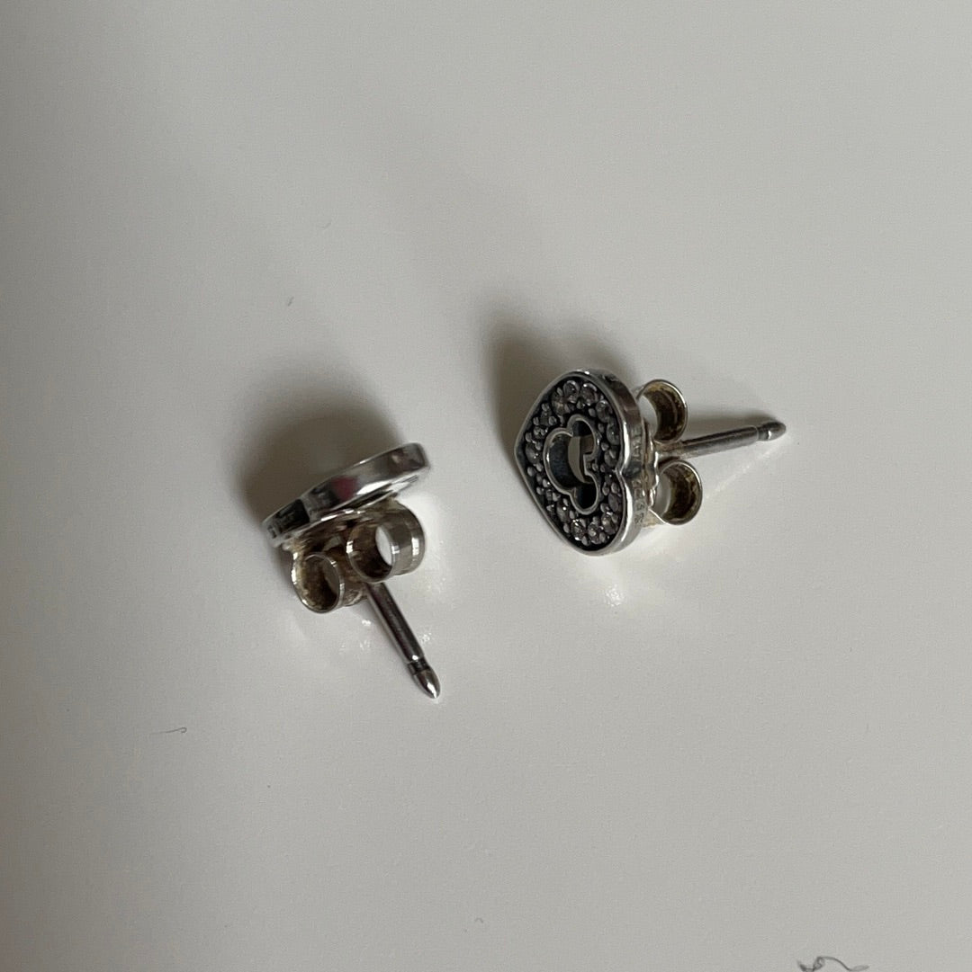 Genuine Pandora Disney Pave Mickey Mouse Open Earrings Studs