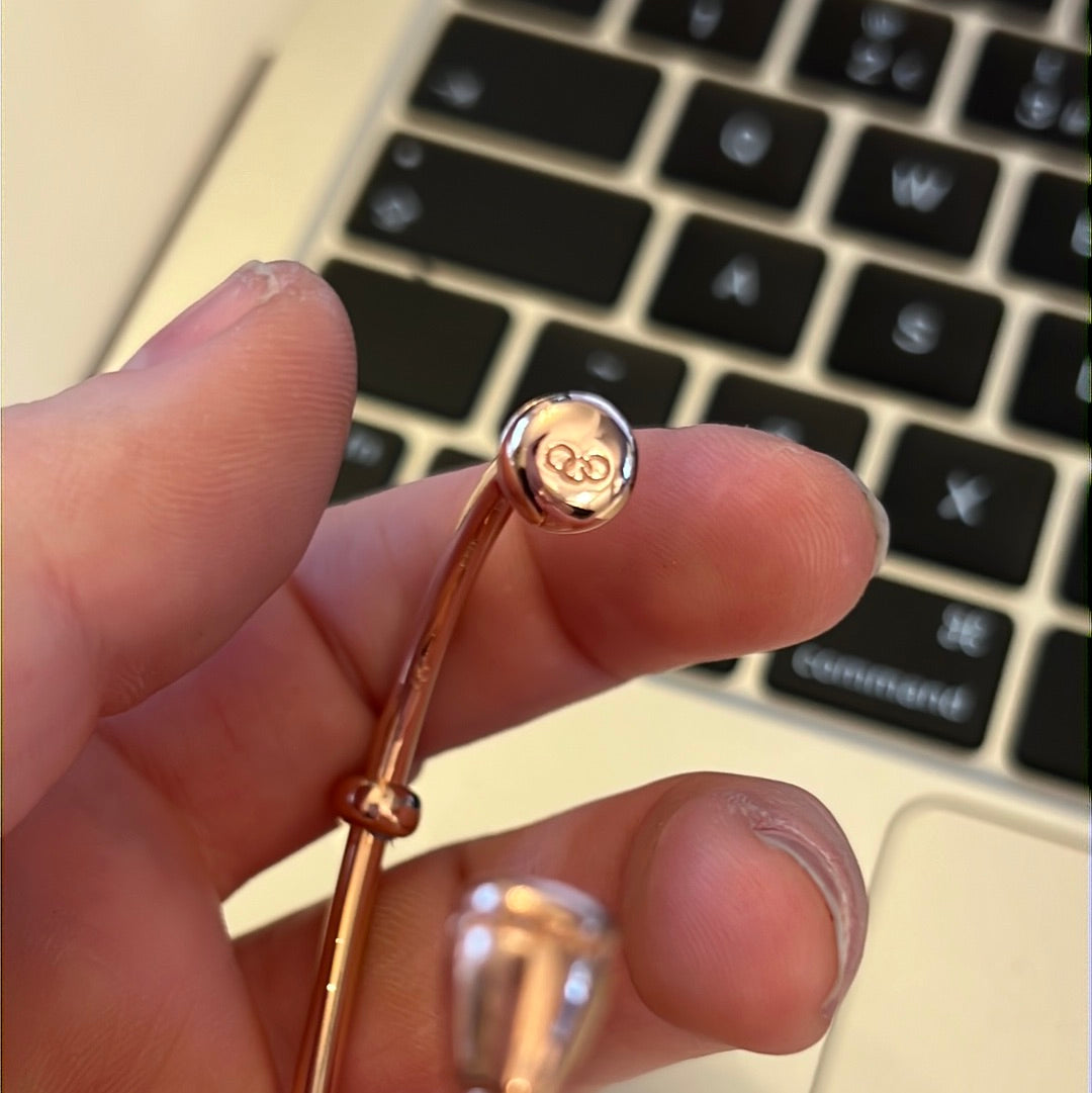 Genuine Links of London Rose Gold Vermeil Medium Cuff Bracelet 18cm BN