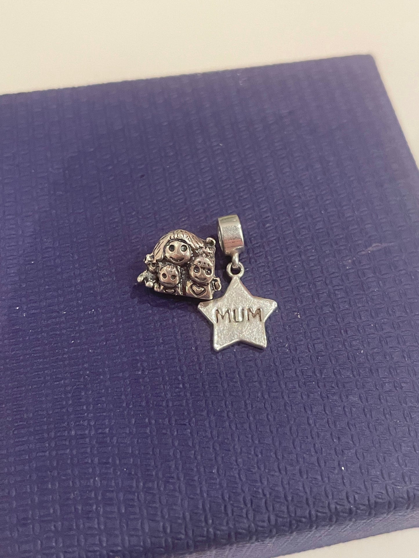 Genuine Pandora Family Charm with mum dangle