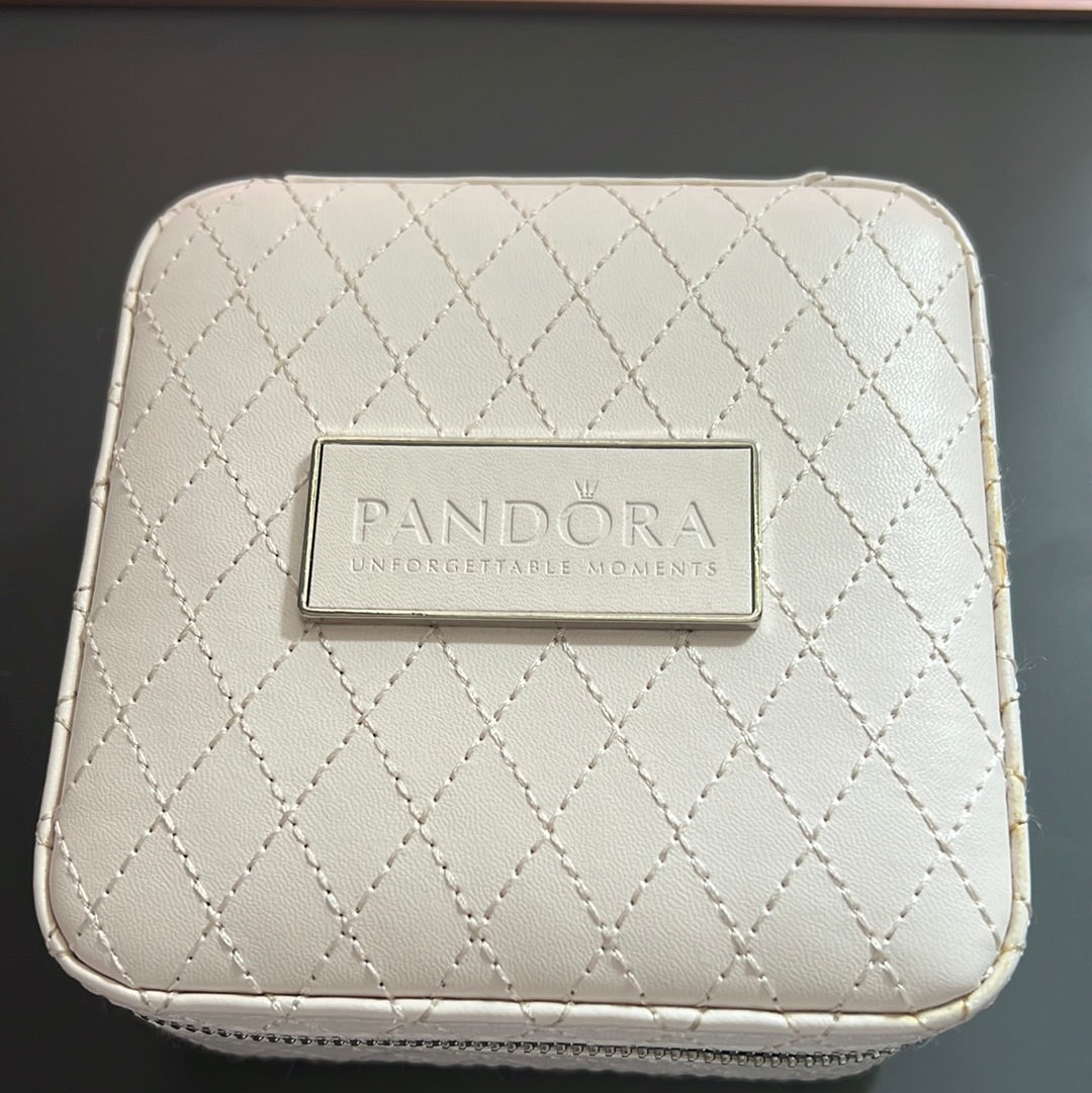 Genuine Pandora Square Pink Travel Jewellery Storage Box