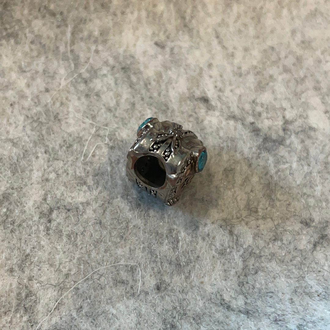 Unbranded wife heart charm with blue stone