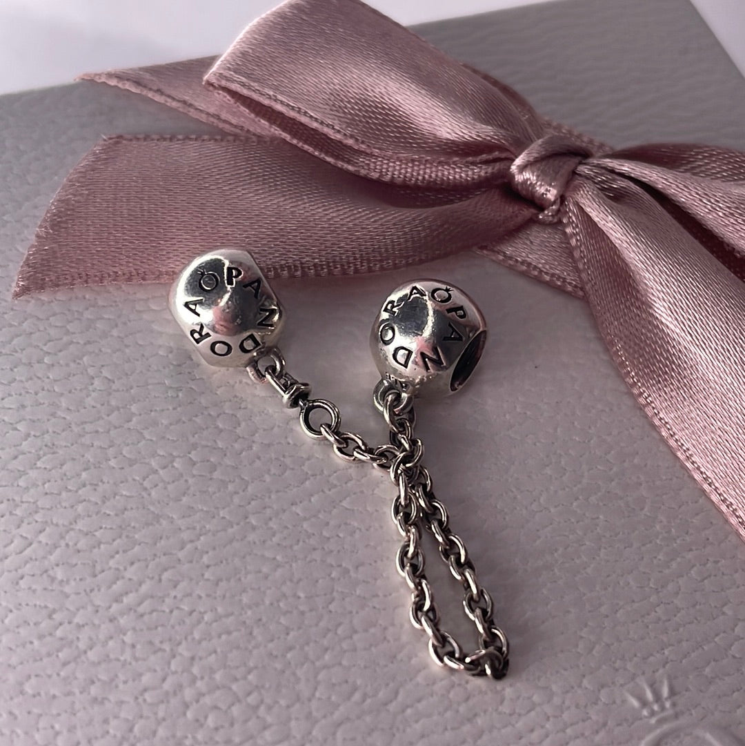 Genuine Pandora Plain Logo Safety Chain