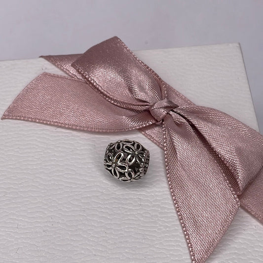 Genuine Pandora Openwork Flower Daisy Ball Charm