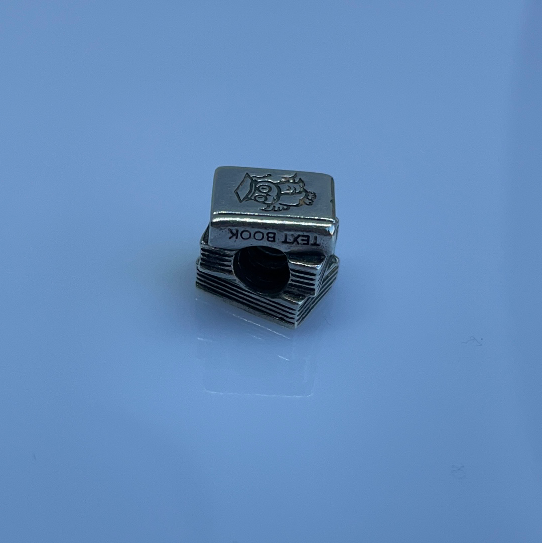 Genuine Pandora Textbook Book Owl School Learning Graduation Degree Charm