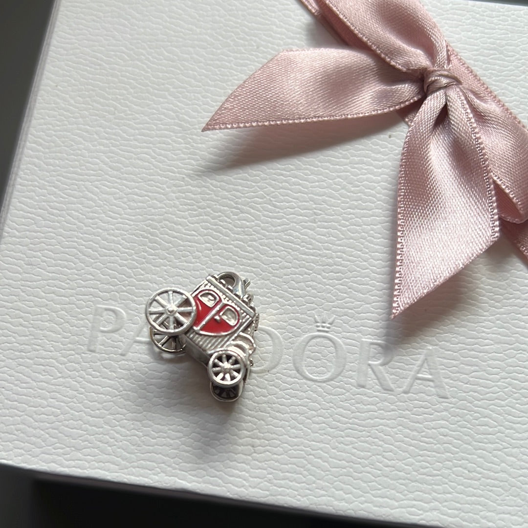 Genuine Thomas Sabo Sterling Silver Dangle Charm Royal Enamel Carriage Charm