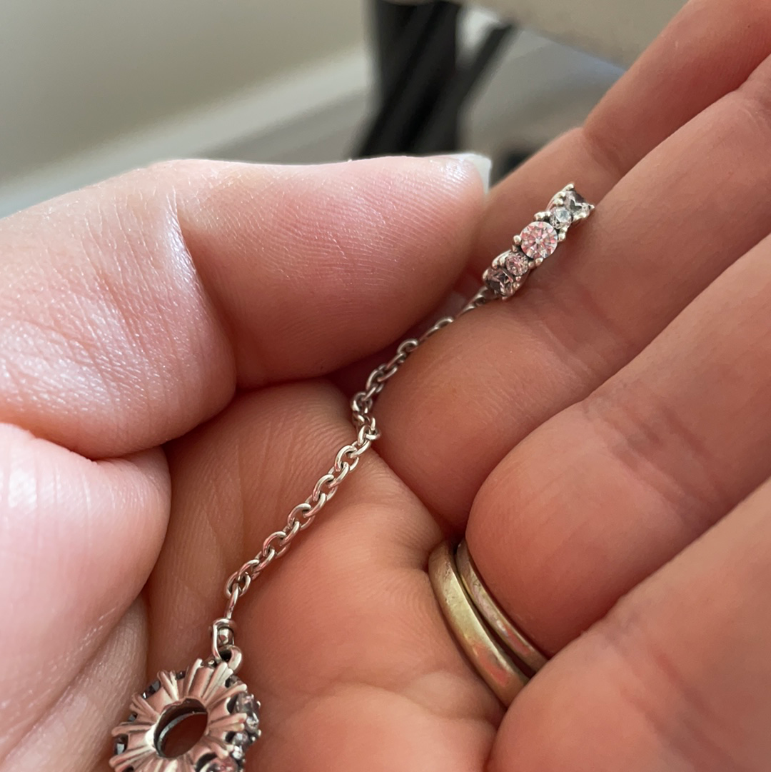 Genuine Pandora Clear Sparkle Safety Chain BN
