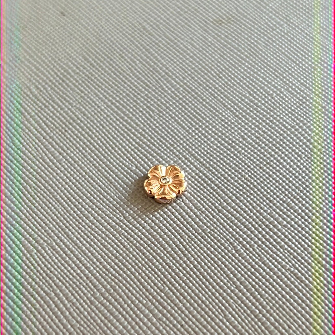 Genuine Pandora Rose Gold Flower CZ Petite