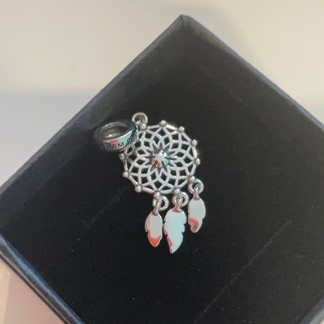 Genuine Chamilia Brand New in Box Pave Dream Catcher Dangle Charm