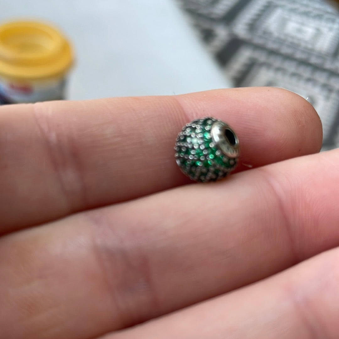 Genuine Pandora Prosperity Pave Green Essence Charm