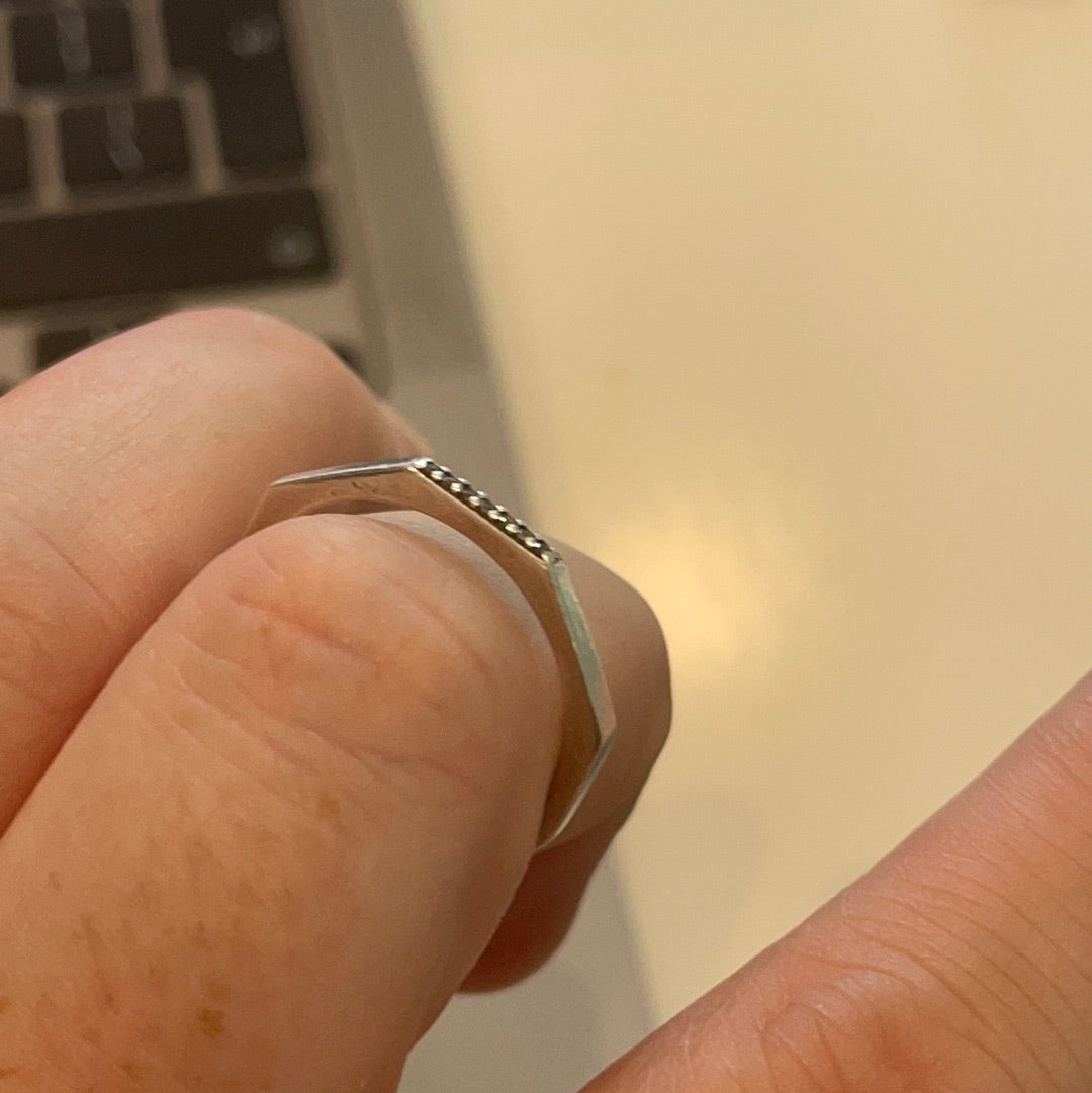 Genuine Pandora Pave 4 Sided Ring Size 54